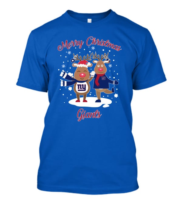 Merry Christmas New York Giants Reindeer T-Shirt