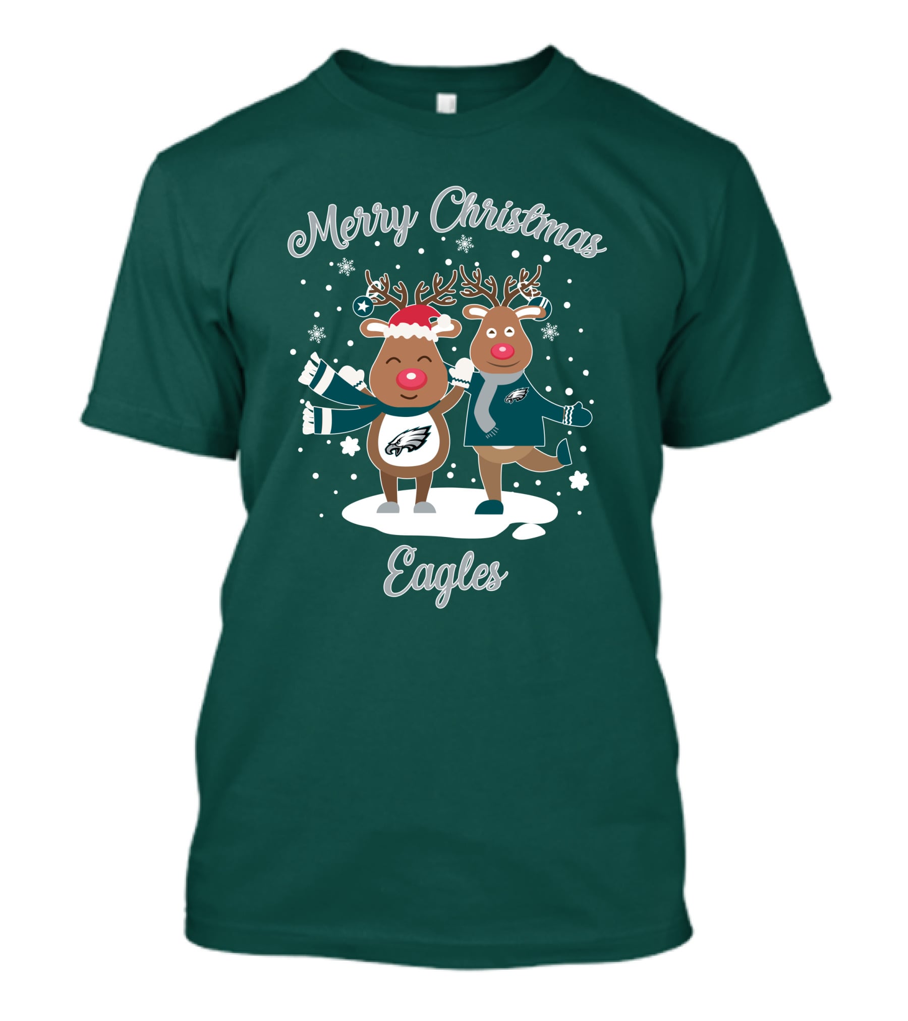 Merry Christmas Eagles Reindeer With Philadelphia Eagles T-Shirt