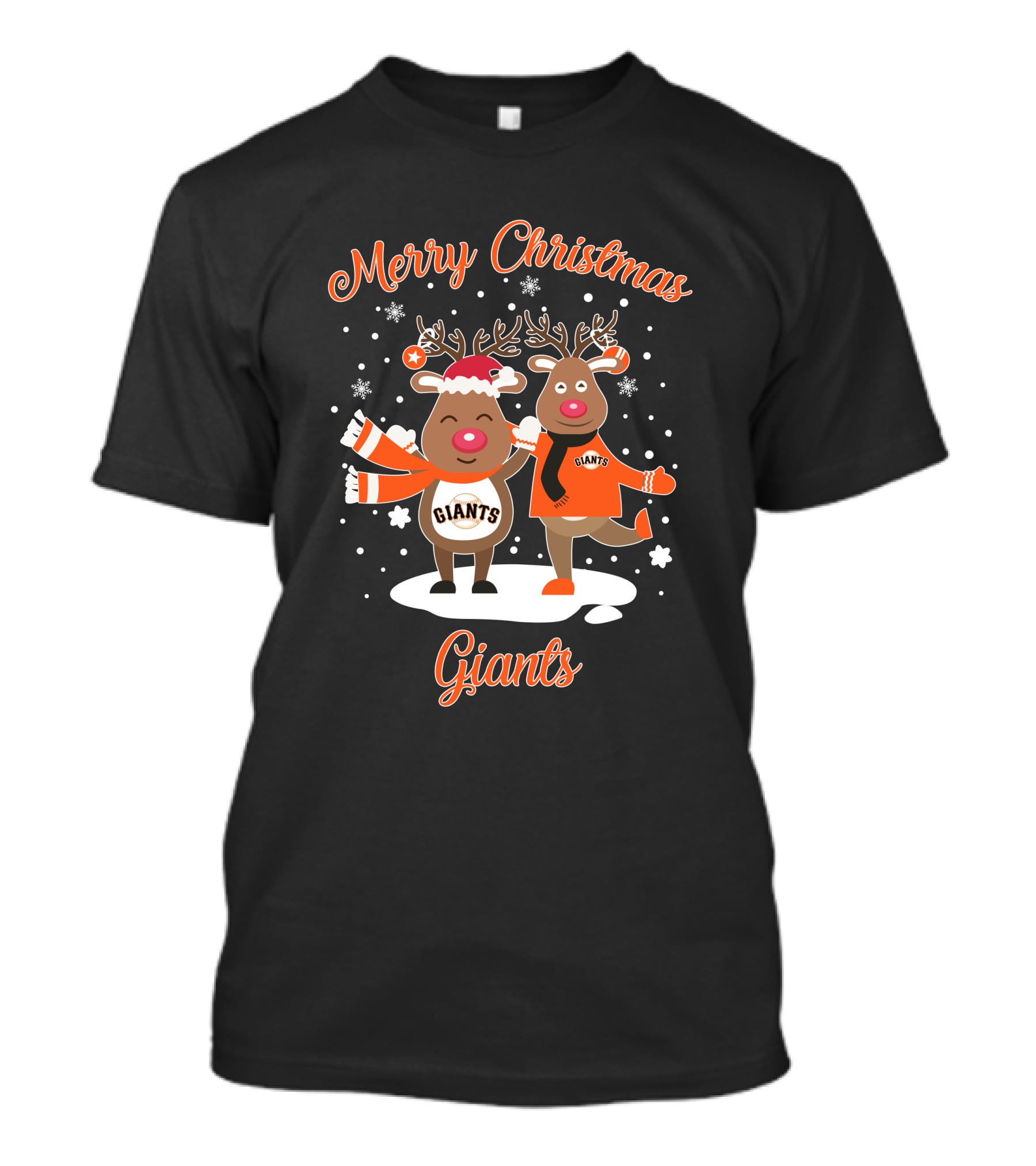 Merry Christmas Giants Reindeer Giants T-Shirt
