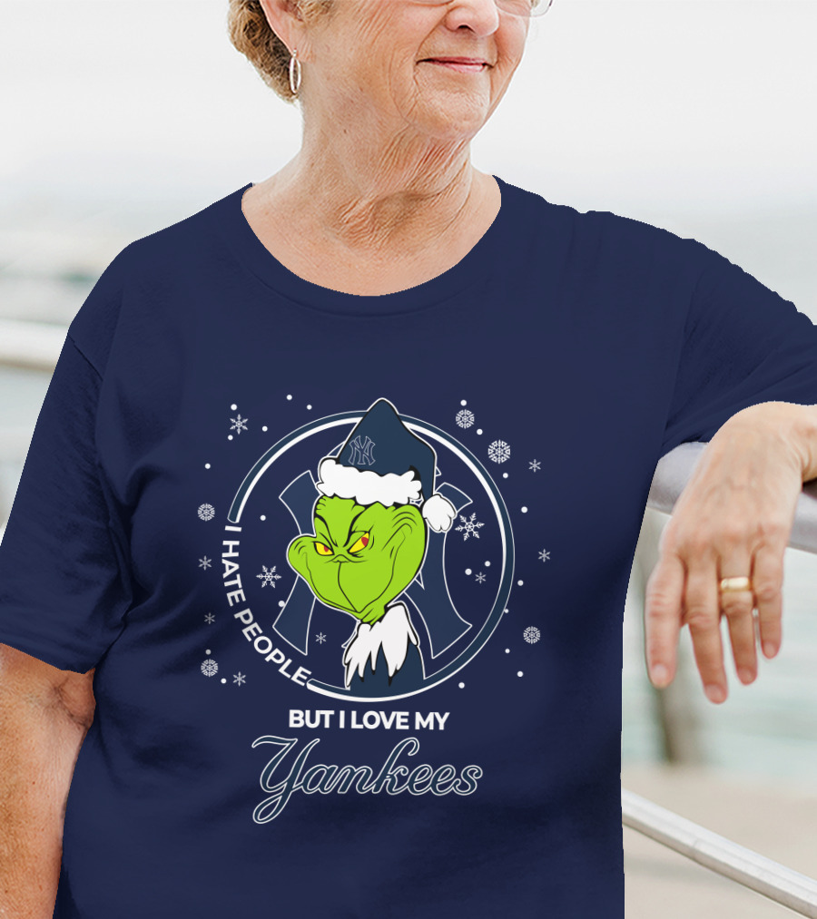Christmas Grinch I Hate People But I Love My Yankees T-Shirt