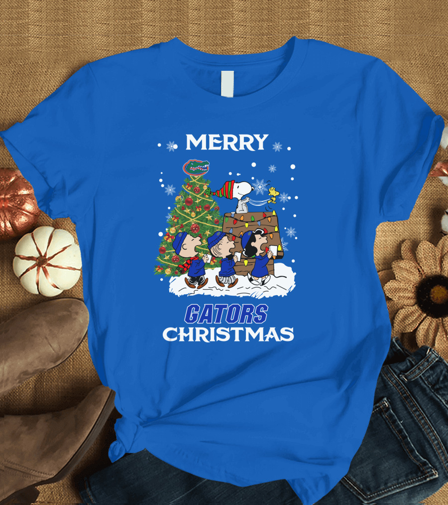 Merry Christmas Florida Gators Peanuts Christmas Tree T-Shirt
