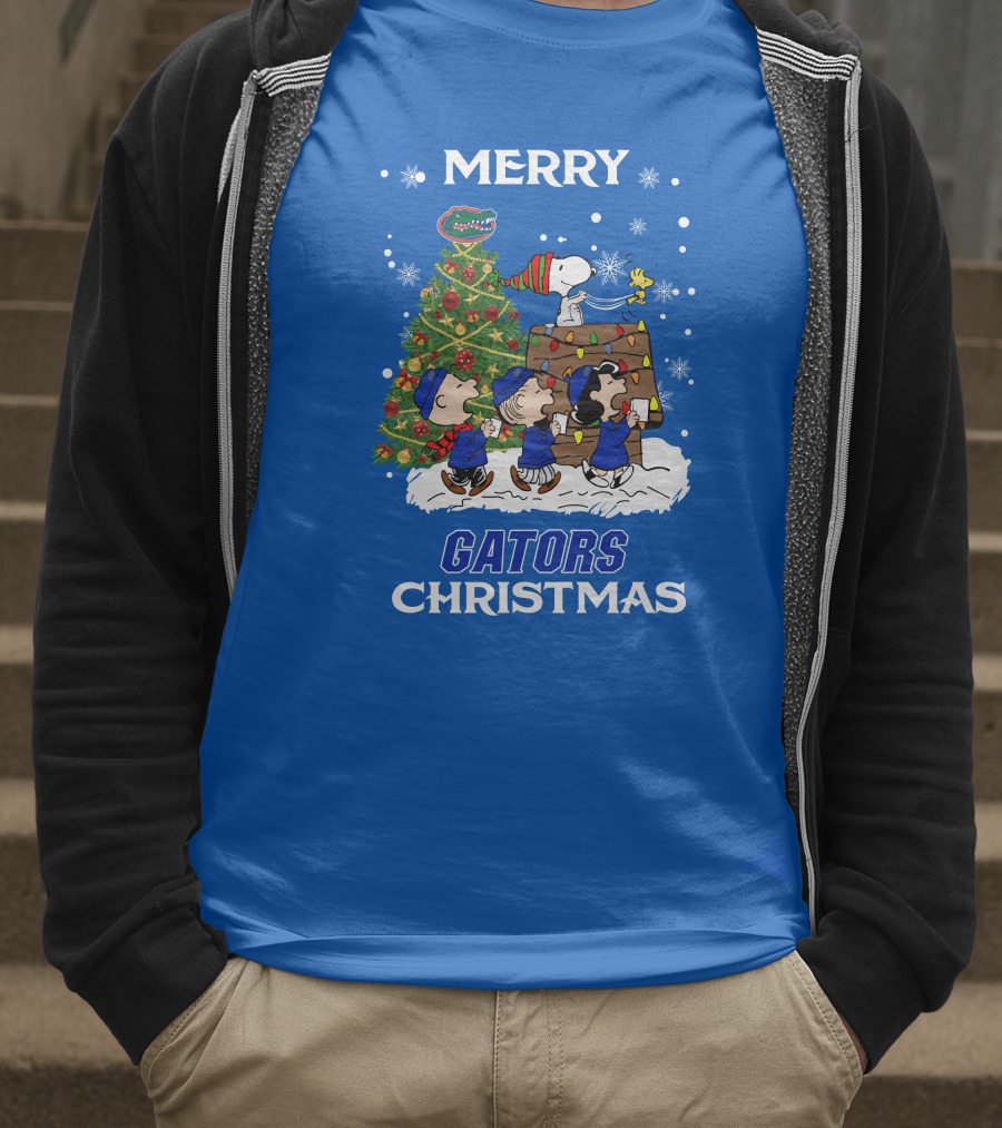 Merry Christmas Florida Gators Peanuts Christmas Tree T-Shirt