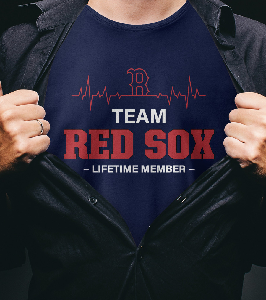 Team Red Sox Lifetime Member עם הדופק Red B T-Shirt