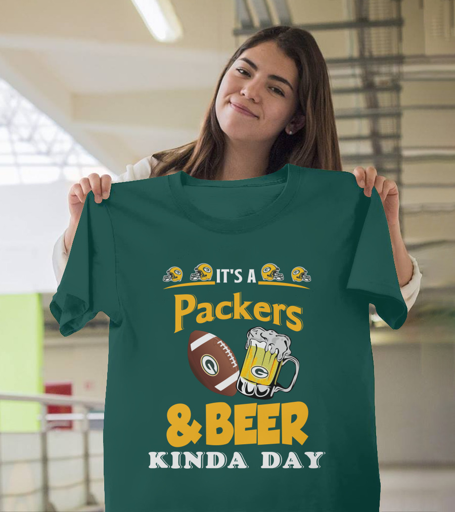 Green Bay Packers Football And Beer Kinda Day T-Shirt