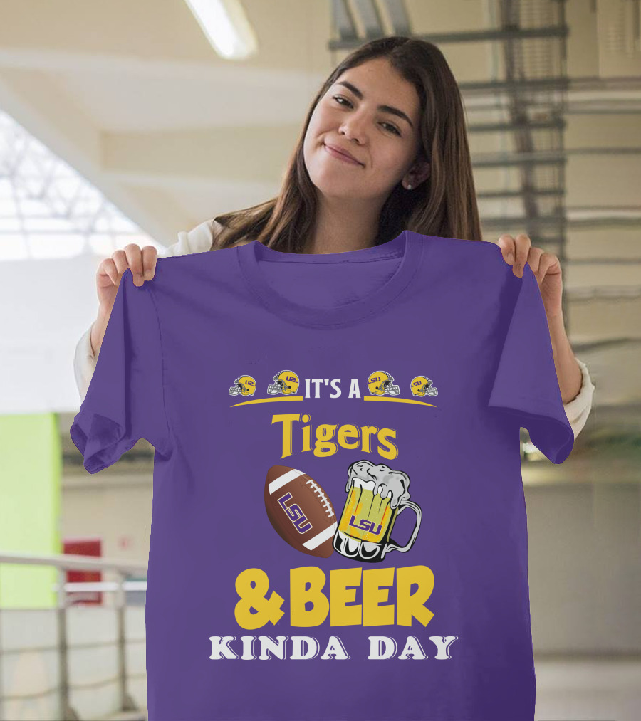 LSU Tigers Football And Beer Celebration Day T-Shirt