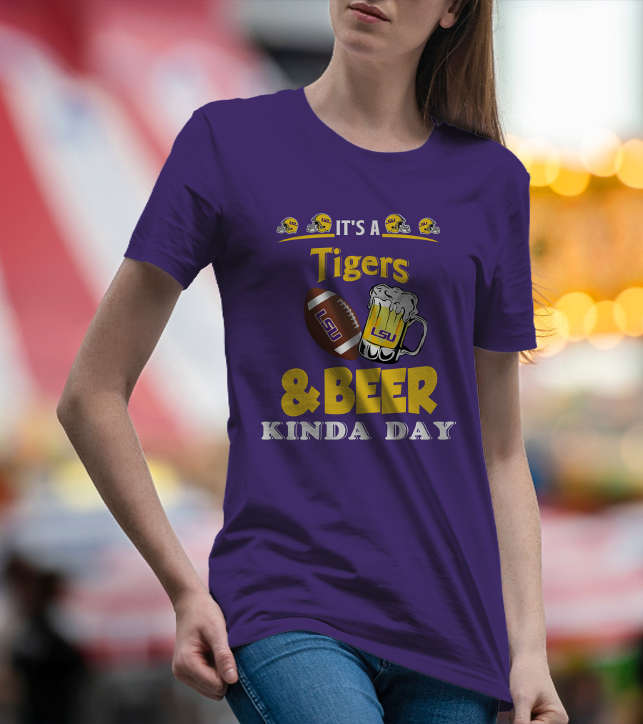 LSU Tigers Football And Beer Celebration Day T-Shirt