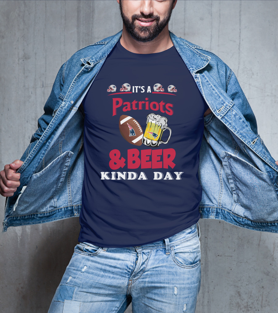 New England Patriots Football And Beer Celebration Day T-Shirt