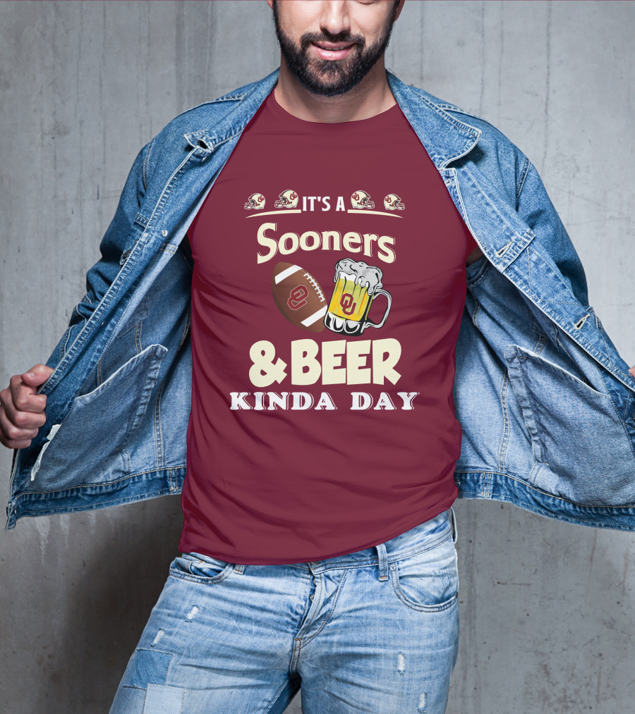 Oklahoma Sooners Football And Beer Kinda Day T-Shirt