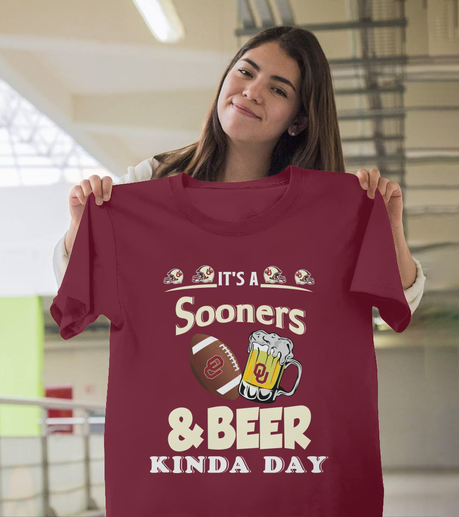 Oklahoma Sooners Football And Beer Kinda Day T-Shirt