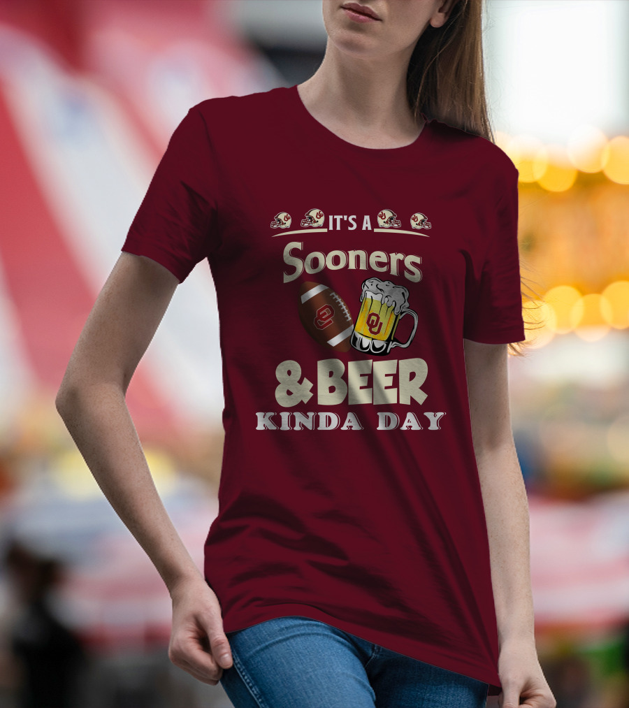 Oklahoma Sooners Football And Beer Kinda Day T-Shirt