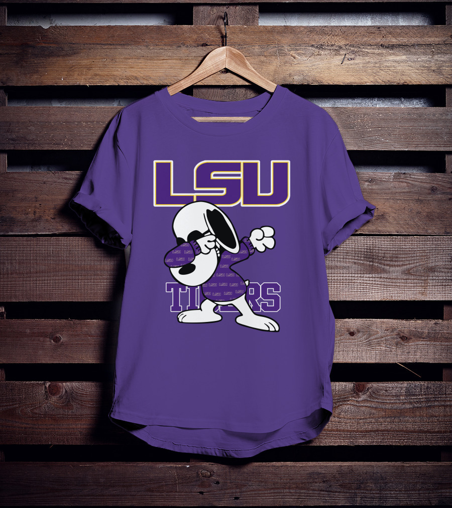 LSU Tigers Snoopy Dabbing T-Shirt