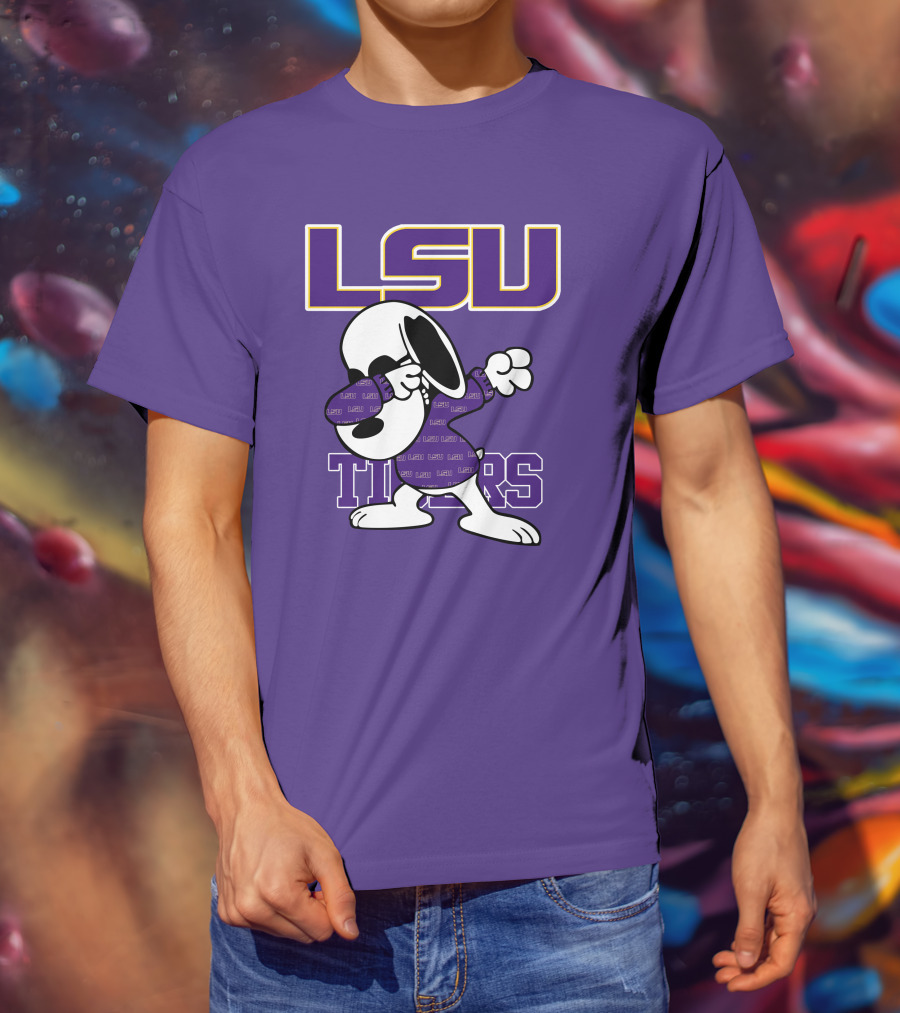 LSU Tigers Snoopy Dabbing T-Shirt