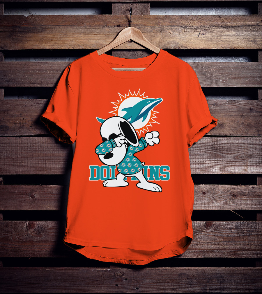 Miami Dolphins Snoopy Dabbing T-Shirt