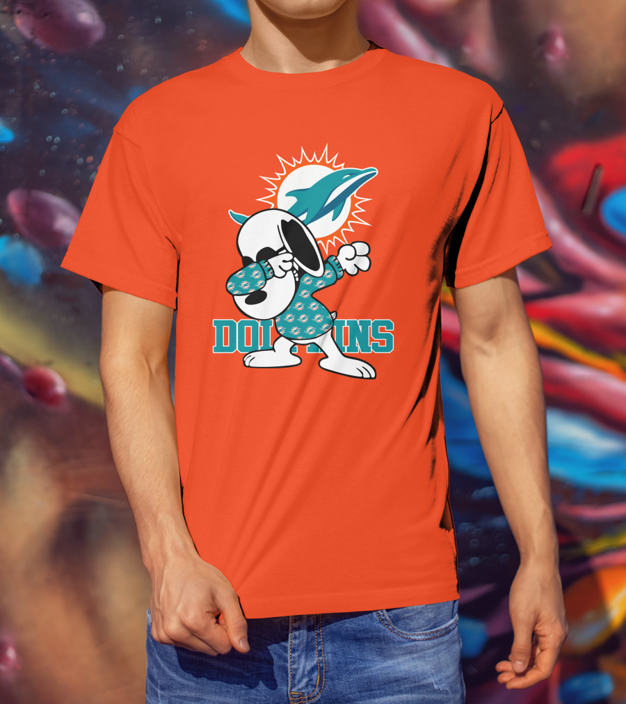 Miami Dolphins Snoopy Dabbing T-Shirt
