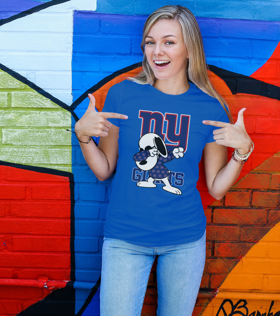 New York Giants Snoopy Dabbing Ny Giants T-Shirt