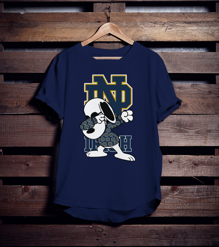 ND Irish Snoopy Dabbing Notre Dame Fighting Irish T-Shirt