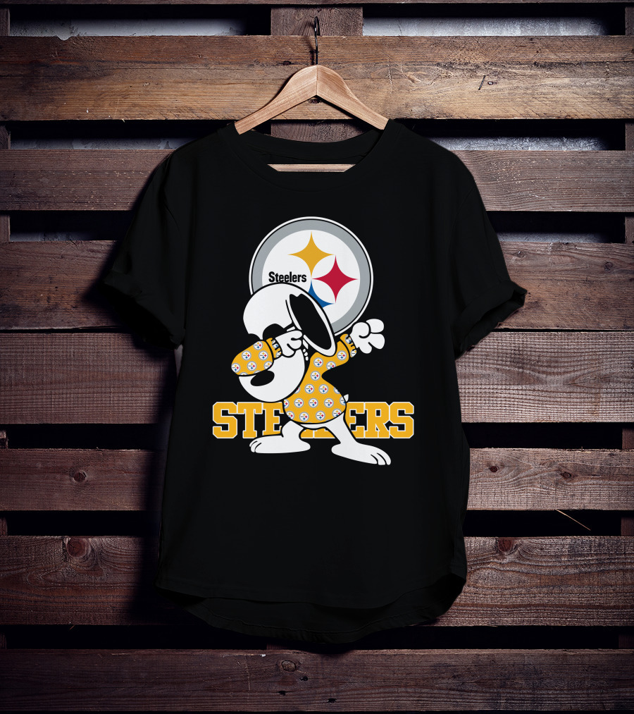 Pittsburgh Steelers Snoopy Dabbing Fan T-Shirt