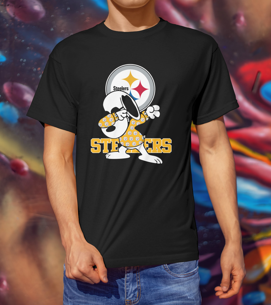 Pittsburgh Steelers Snoopy Dabbing Fan T-Shirt