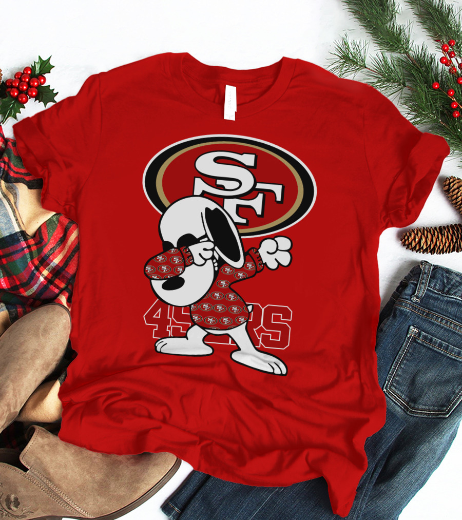 San Francisco 49ers Snoopy Dabbing SF T-Shirt