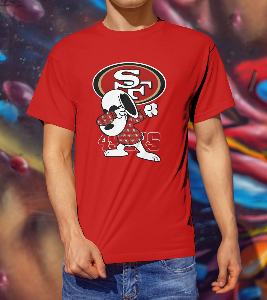 San Francisco 49ers Snoopy Dabbing SF T-Shirt