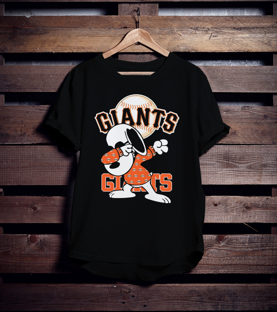 San Francisco Giants Snoopy Dabbing Baseball T-Shirt