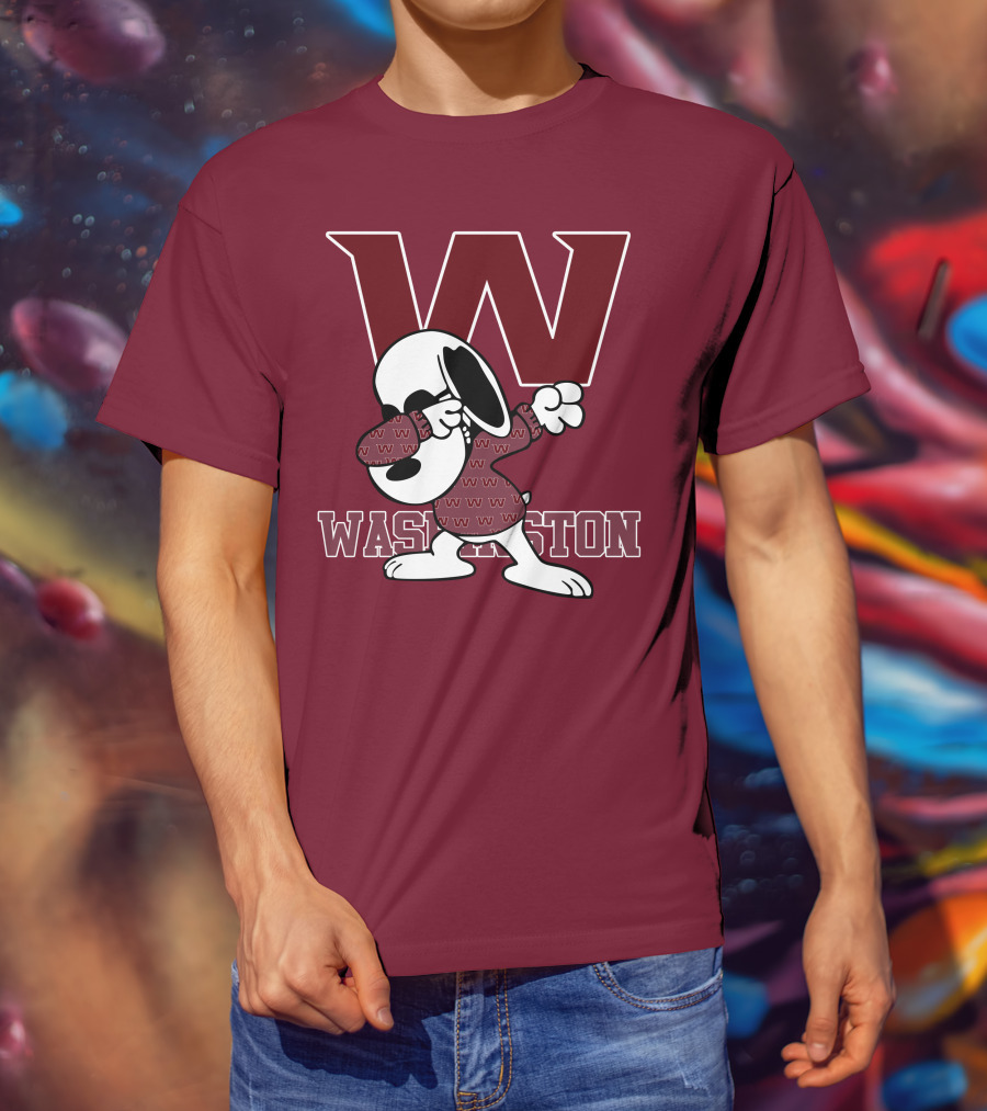 Washington Snoopy Dabbing With W T-Shirt