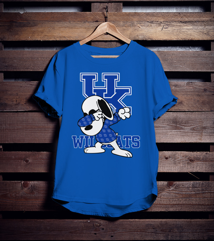 Kentucky Wildcats UK Snoopy Dabbing Basketball T-Shirt