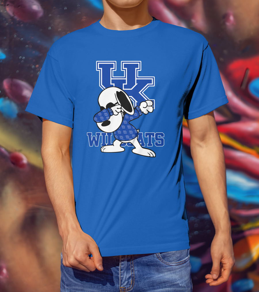 Kentucky Wildcats UK Snoopy Dabbing Basketball T-Shirt