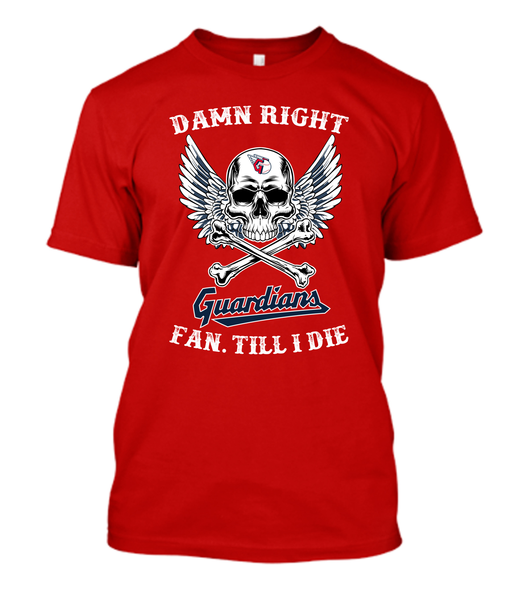 Damn Right Guardians Fan Till I Die Skull Wings T-Shirt