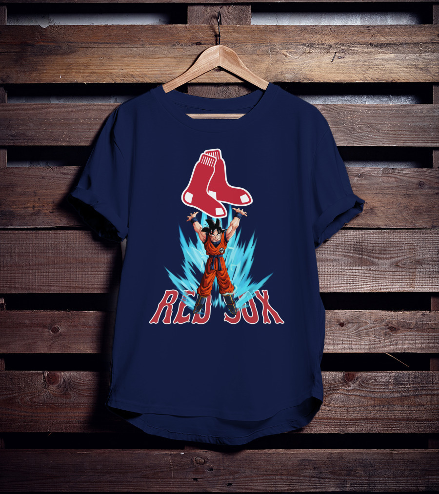 Boston Red Sox Goku Super Saiyan Transformation Socks T-Shirt