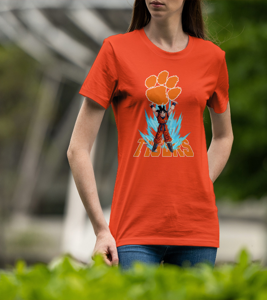 Clemson Tigers Super Saiyan Songoku Power Up T-Shirt