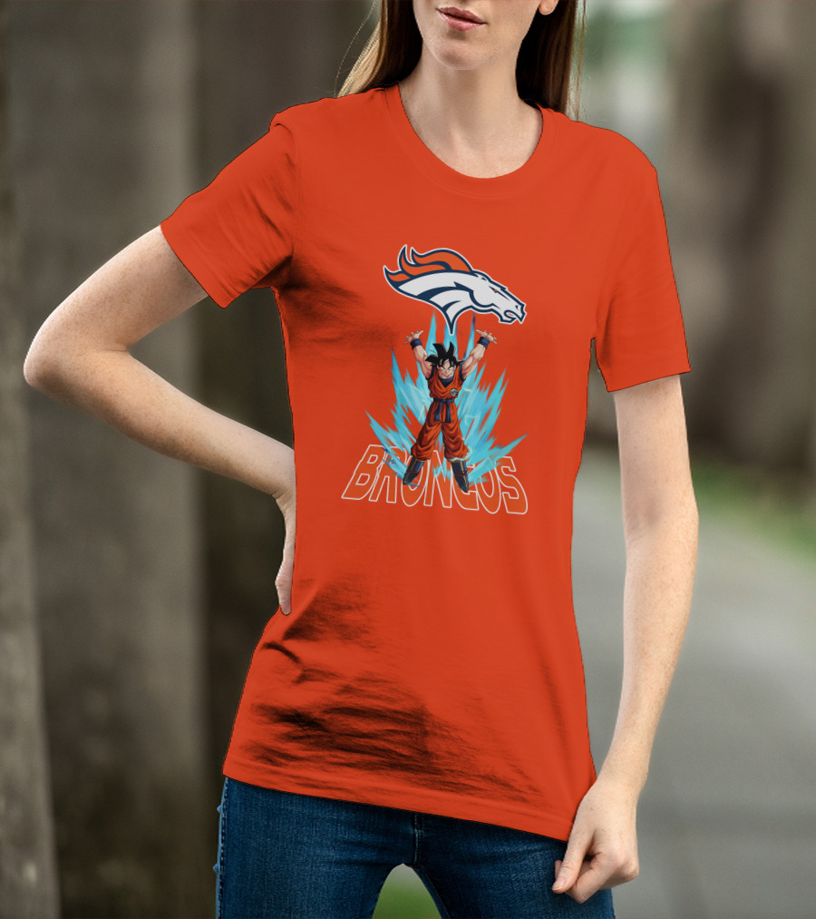 Denver Broncos Super Saiyan Goku Power-Up T-Shirt