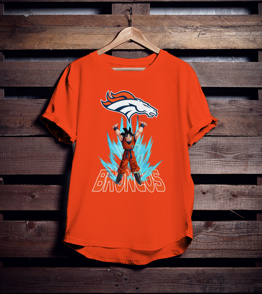 Denver Broncos Super Saiyan Goku Power-Up T-Shirt