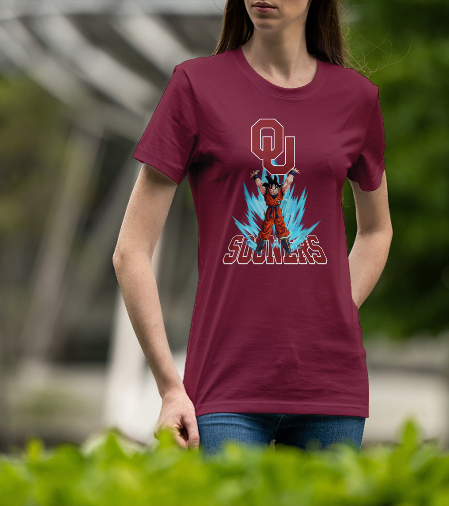 Oklahoma Sooners Ou Songoku Super Saiyan Energy Burst T-Shirt