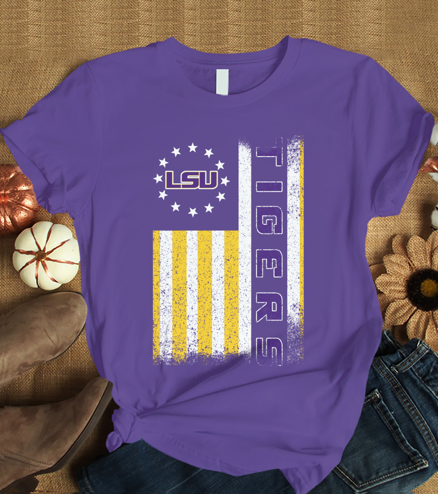 Lsu Tigers Stars And Stripes T-Shirt