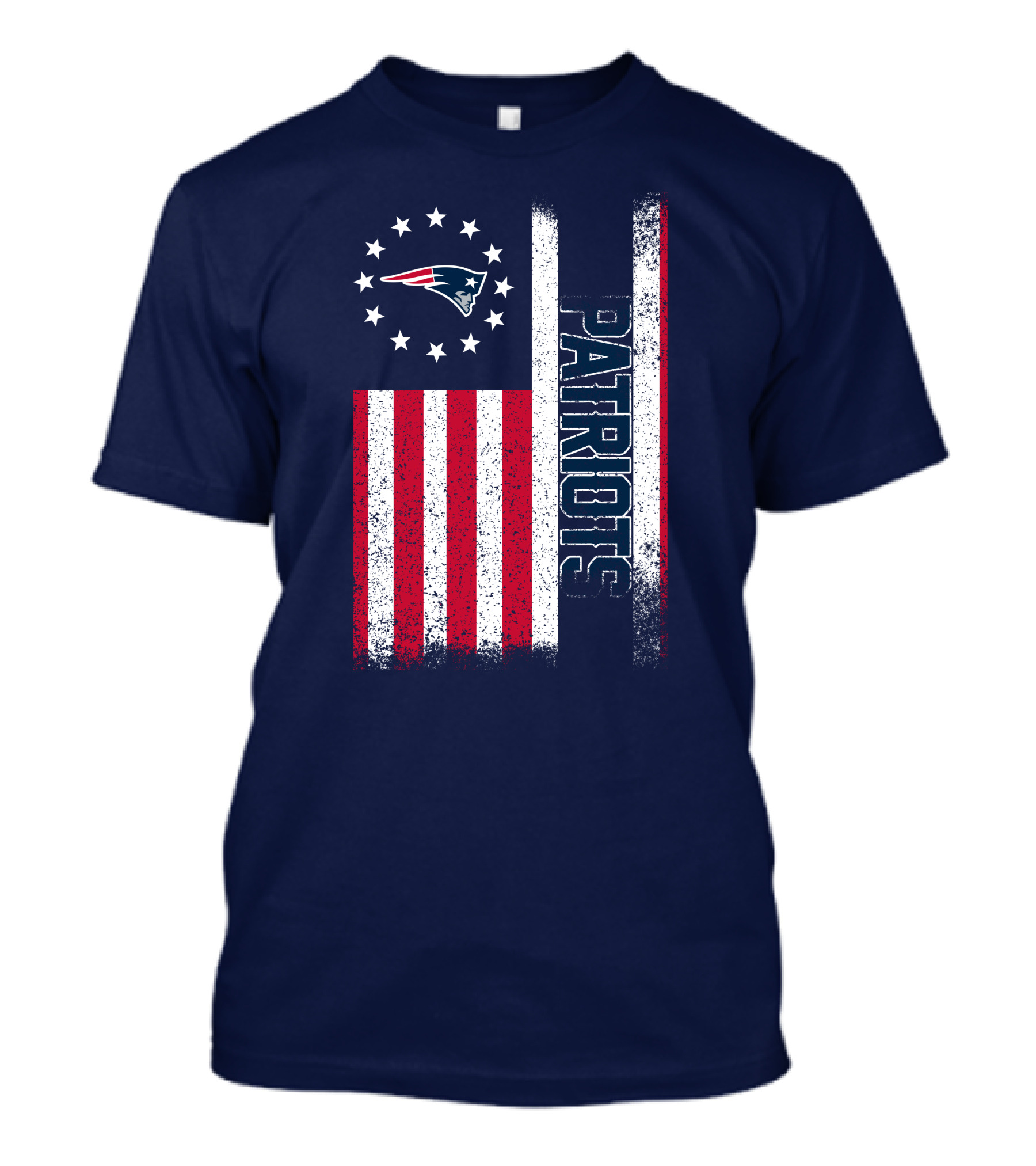 New England Patriots American Flag Patriots Logo Stars And Stripes T-Shirt