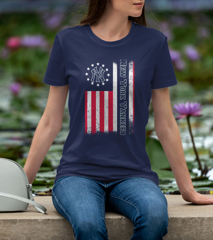New York Yankees American Flag Stars And Stripes T-Shirt