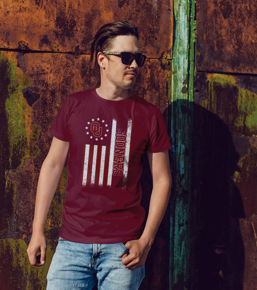 Oklahoma Sooners Ou Stars And Stripes Flag T-Shirt