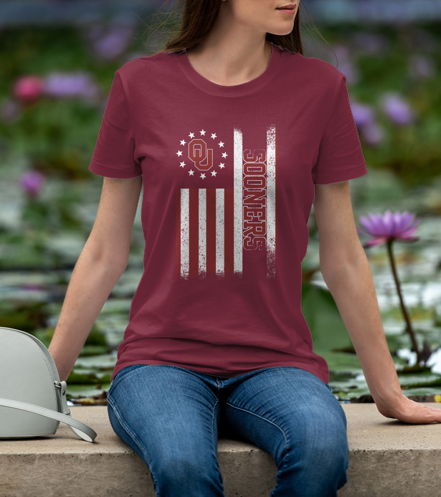 Oklahoma Sooners Ou Stars And Stripes Flag T-Shirt
