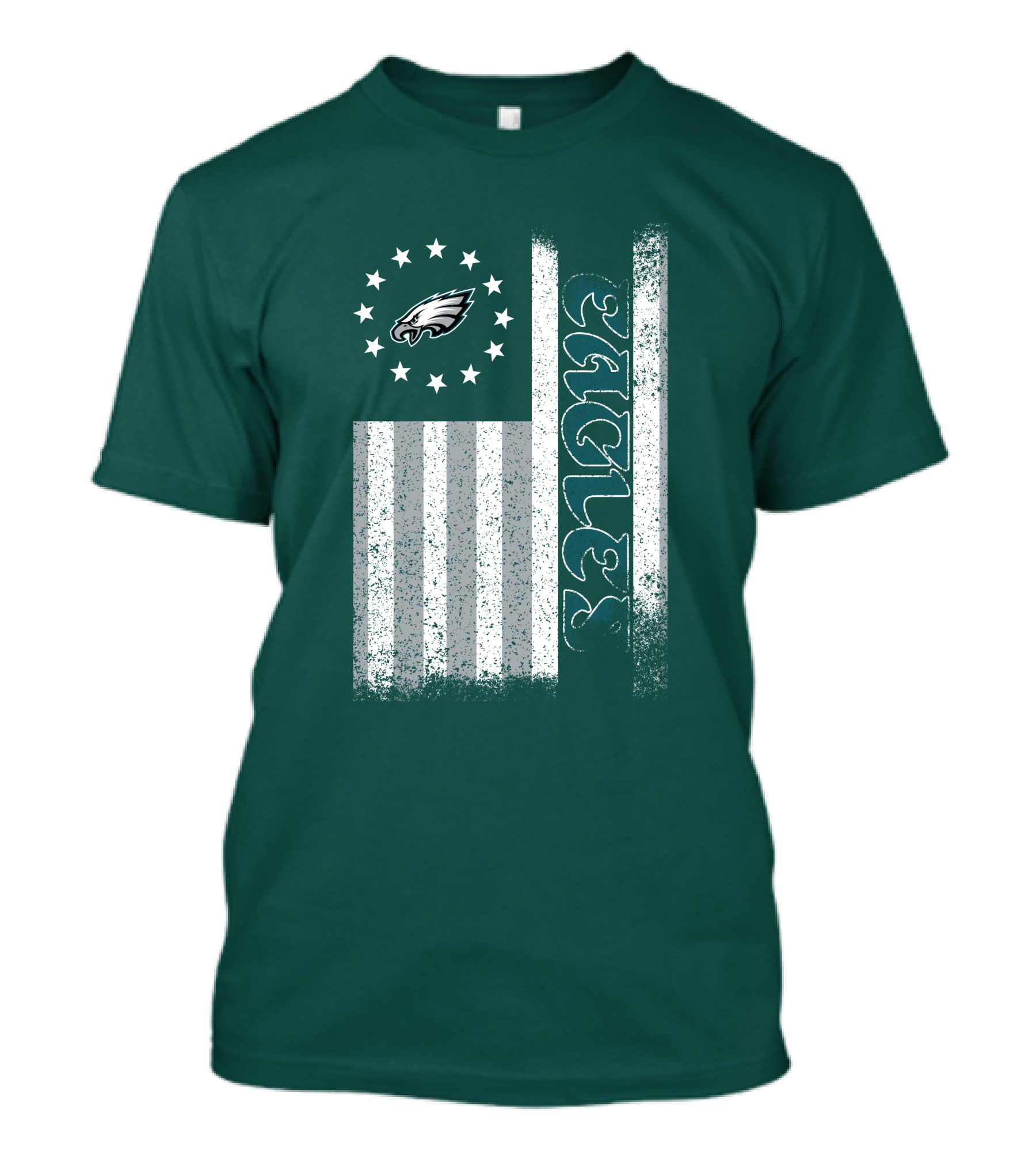 Philadelphia Eagles Stars And Stripes American Flag T-Shirt