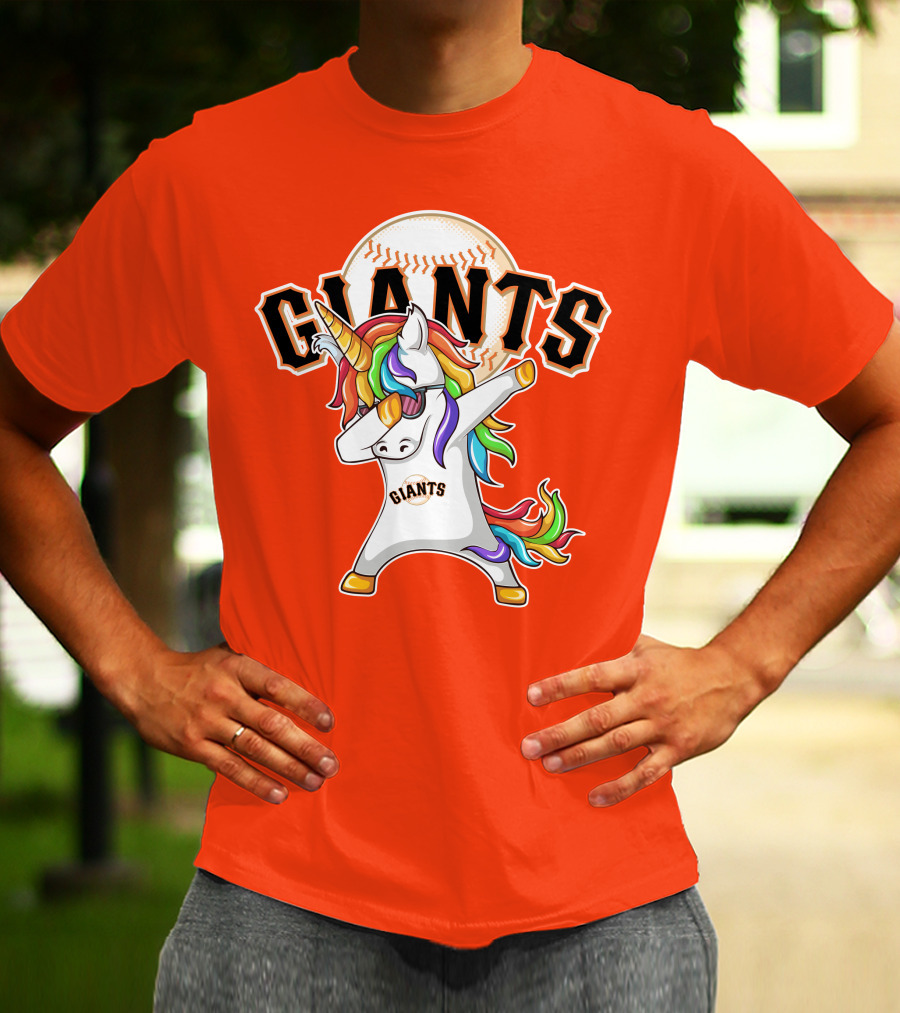 San Francisco Giants Unicorn Dabbing Baseball T-Shirt