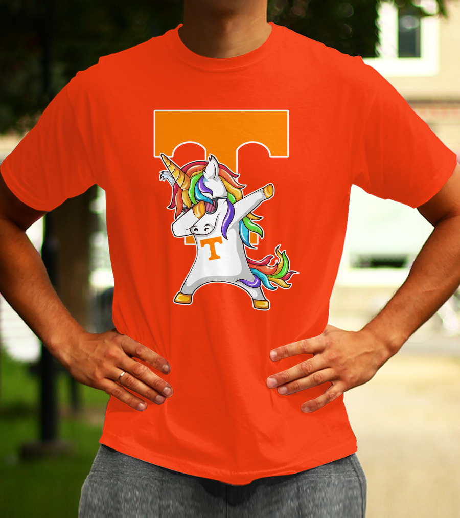 Tennessee Volunteers Dabbing Unicorn With Iconic Orange T T-Shirt