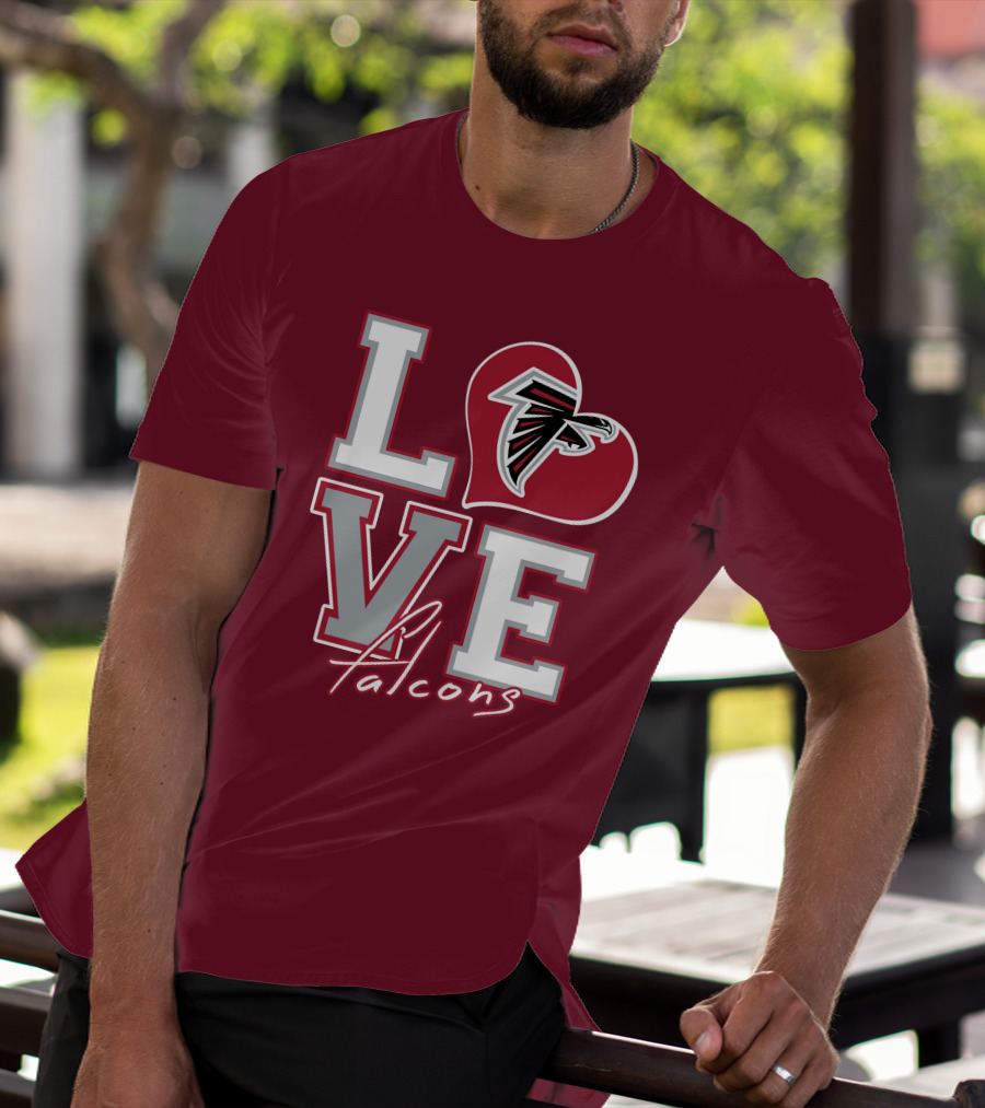 LOVE Atlanta Falcons Heart T-Shirt
