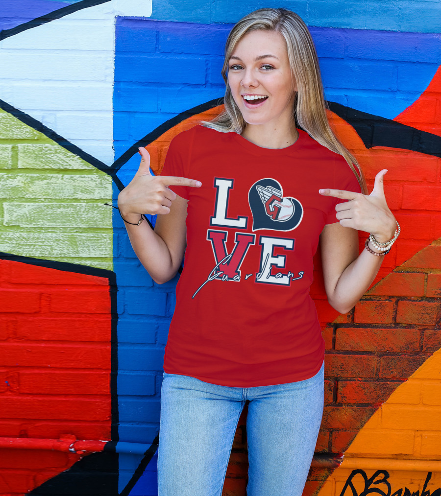 LOVE Guardians Baseball Heart T-Shirt