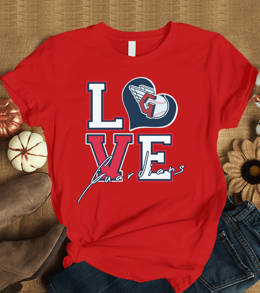 LOVE Guardians Baseball Heart T-Shirt