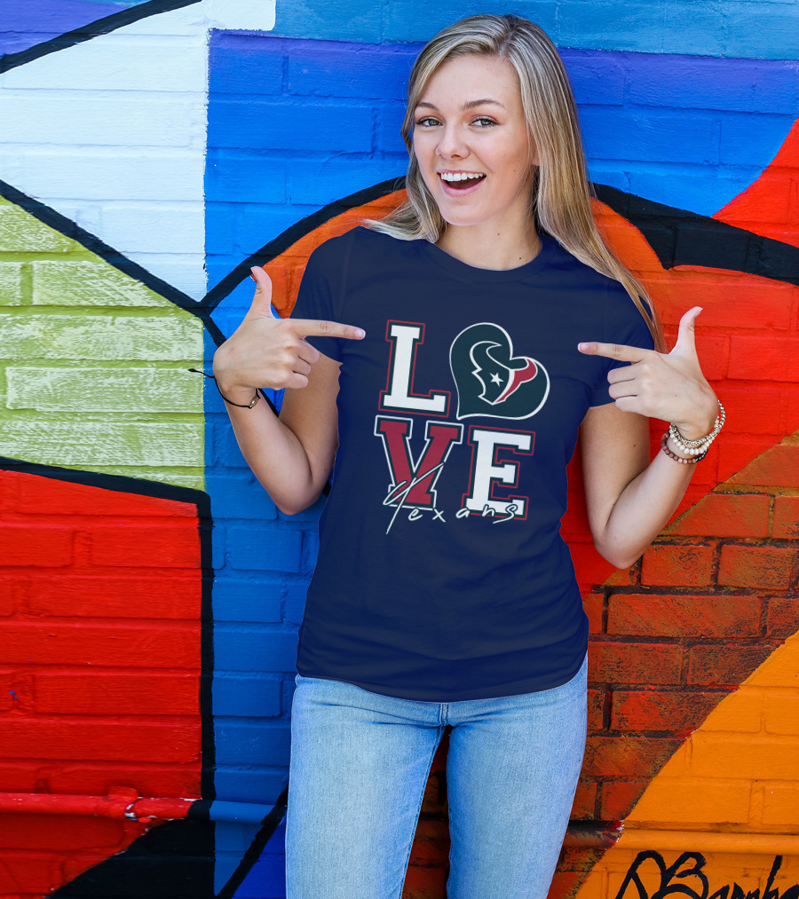 LOVE Houston Texans Logo NFL T-Shirt