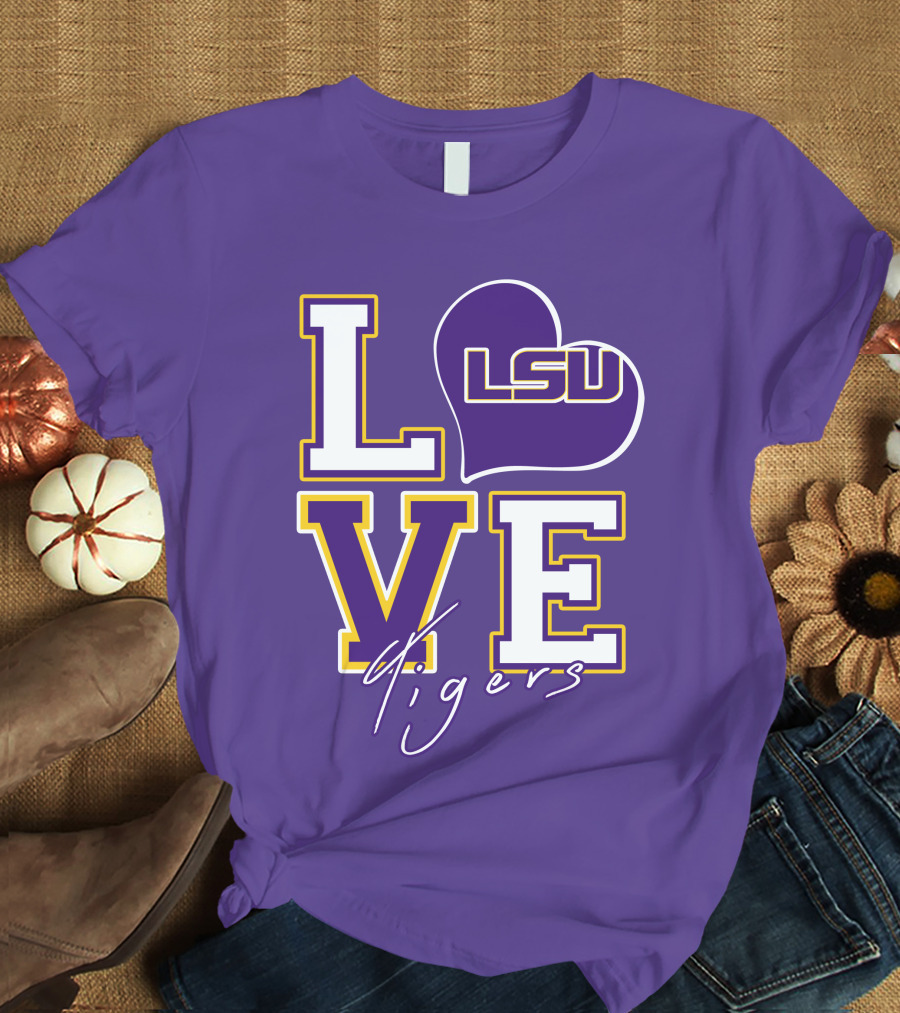 LOVE LSU Tigers T-Shirt
