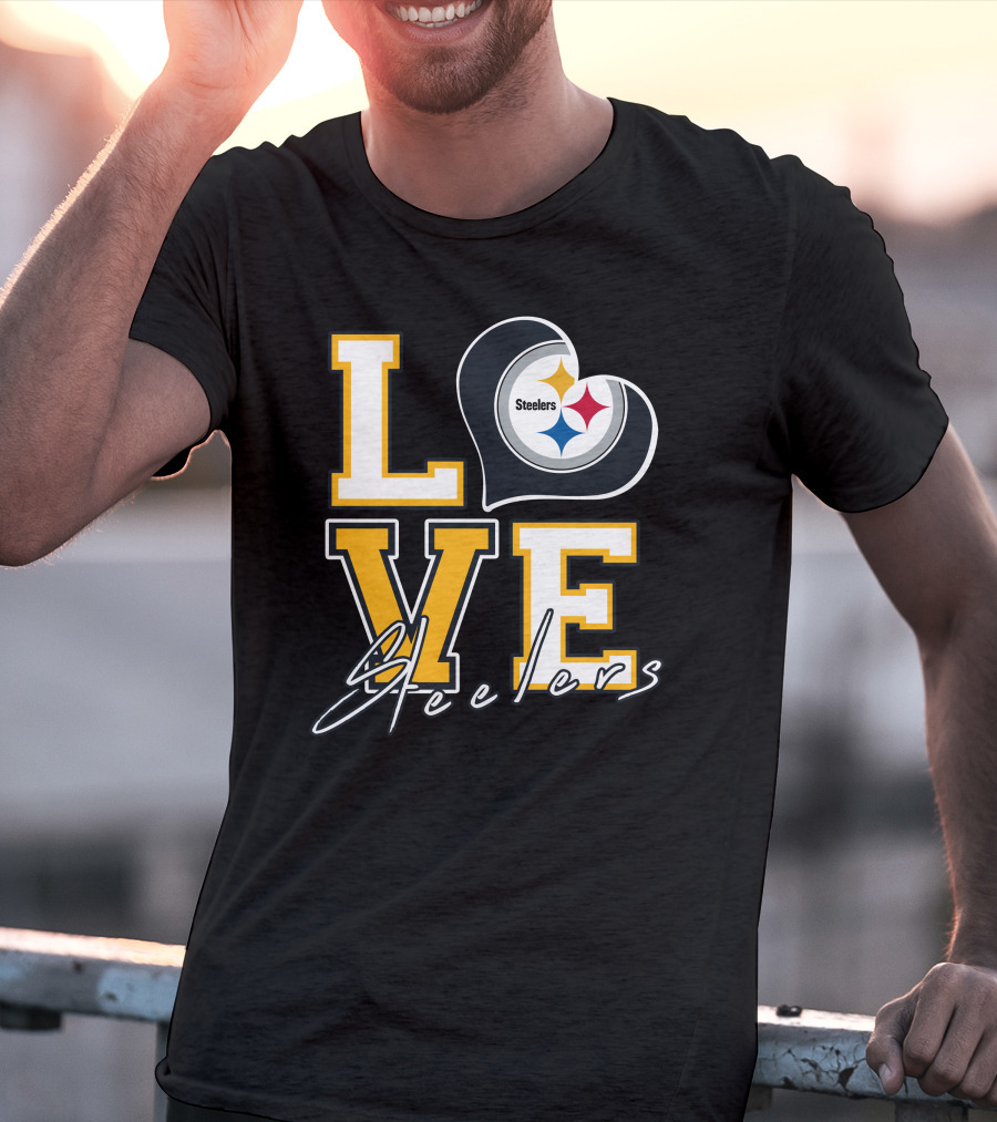 Steelers Love Pittsburgh Steelers Heart T-Shirt