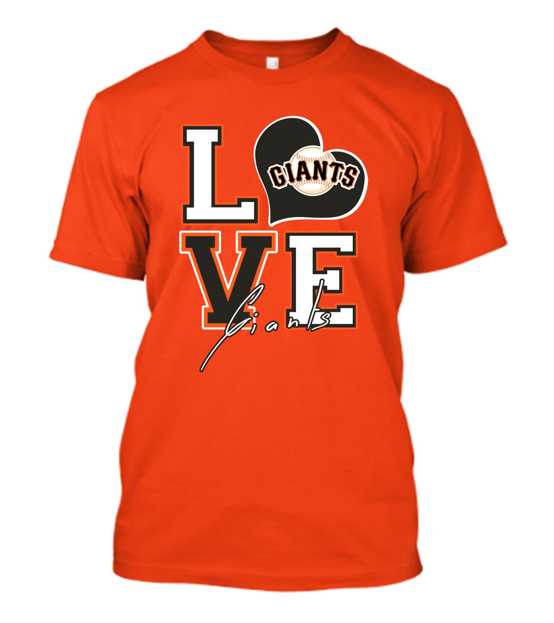 Love Giants San Francisco Baseball Enthusiast Typography T-Shirt