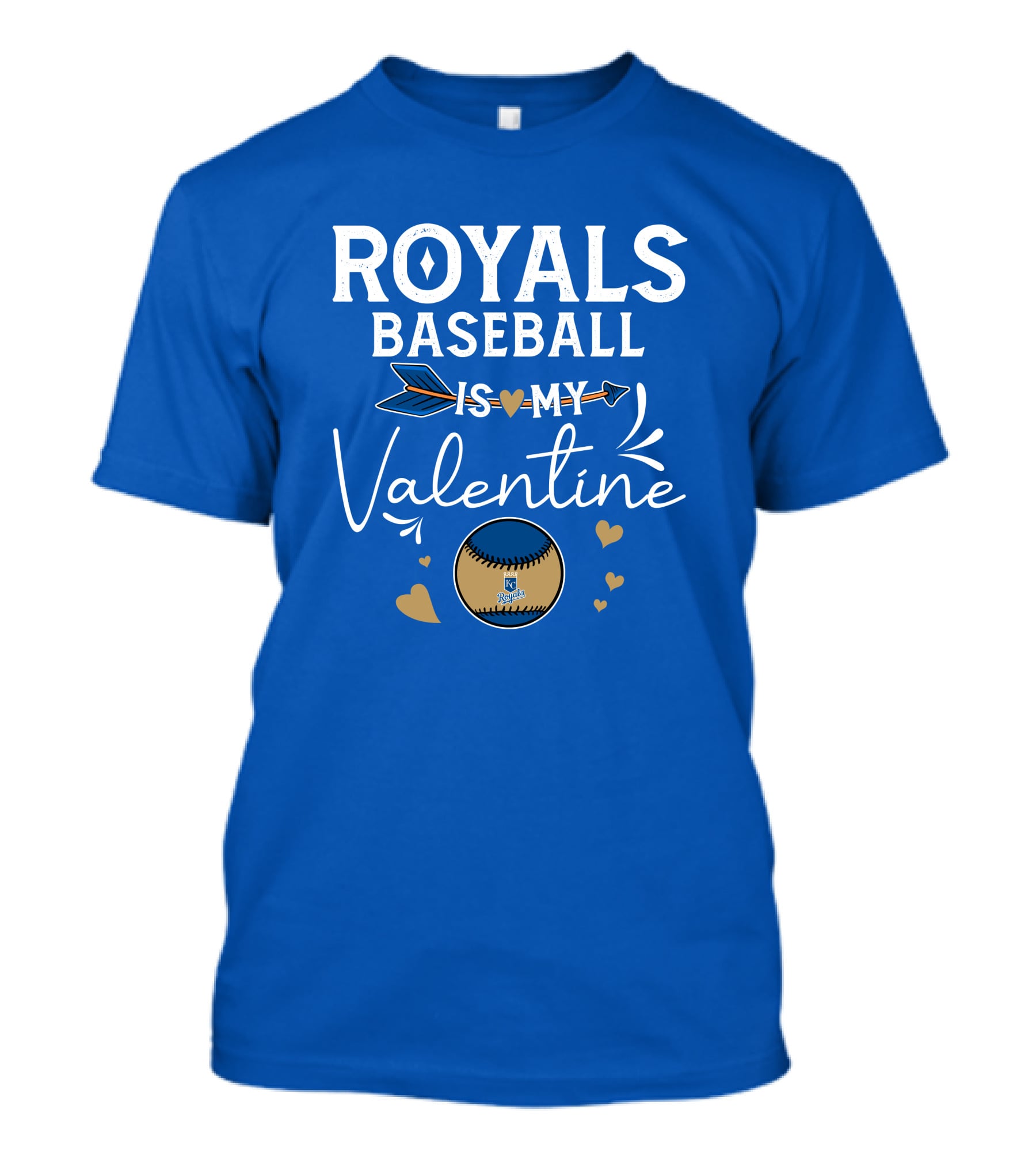 Kansas City Royals Baseball Is My Valentine With Heart And Arrow T-Shirt